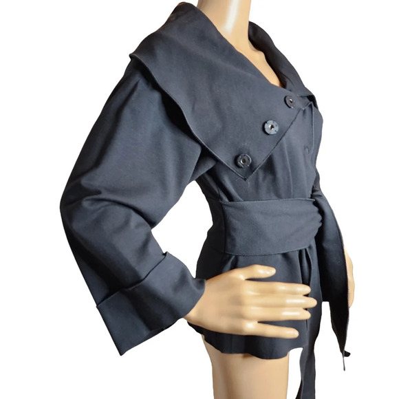 Theory ponte attached waist tie button up jacket - Picture 9 of 17